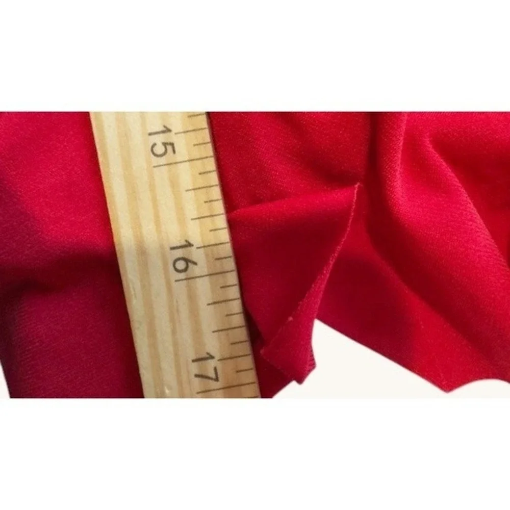 AA‎ Studio Red Ruffle Sleeveless Sheath Dress Womens 14 Stretch Cocktail Party